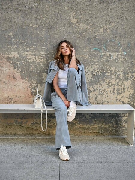 image by ludidelfino containing sit, woman, bench, shoe, white